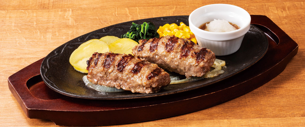 その1.お肉好きにはうれしい「BEEFハンバーグステーキ[約200g]～選べるソース」