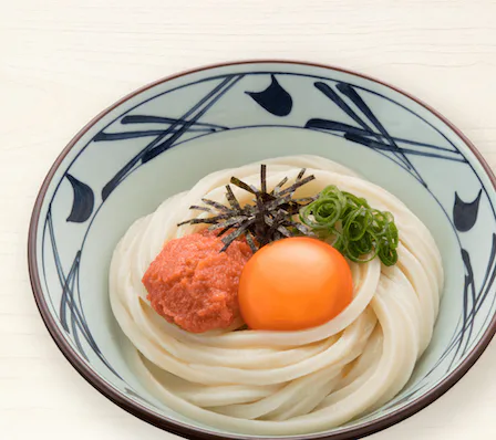 その4.ダブルたまご仕立て「明太釜玉うどん」